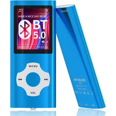 Bluetooth 5.0 MP3/MP4-Player mit 32-GB-Speicherkarte, 1,8-Zoll-LCD-Display, Unterst��tzung von bis