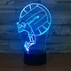 Veilleuse LED 3D en acrylique avec télécommande lampe de table USB colorée jeu de basket-ball
