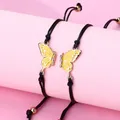 Bracelets papillon pour Couples et meilleur ami ensemble de 2 pièces bijoux d'amitié réglables