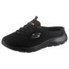 Sabot SKECHERS "SUMMITS SWIFT STEP", Damen, Gr. 37, schwarz, Textil, sportlich, Schuhe, Sommerschuh, Schlappen, Schlupfschuh in veganer Verarbeitung