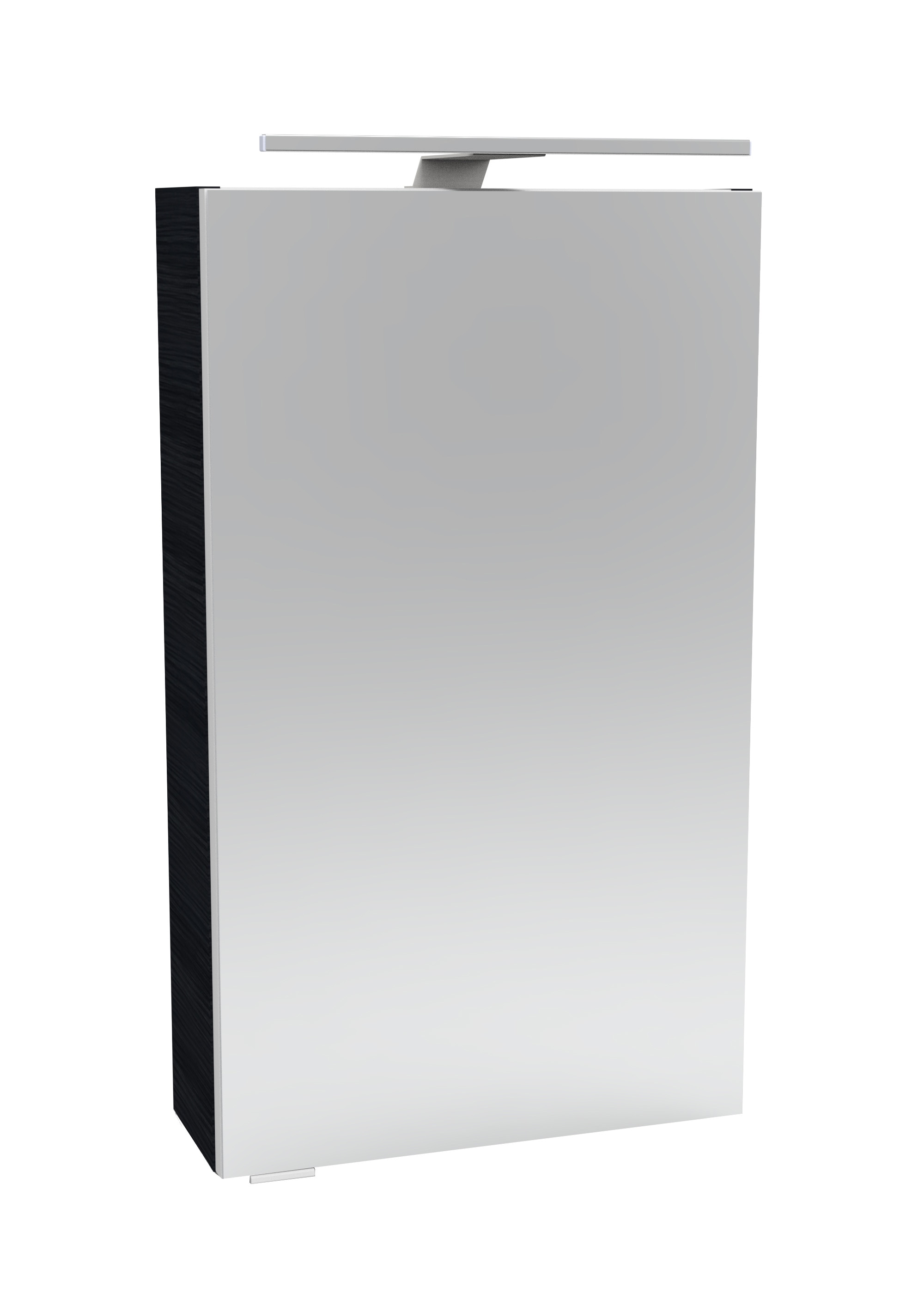 Spiegelschrank FACKELMANN "SBC", braun (schwarz, oak, dunkelbraun), B:40cm H:68cm T:15,3cm, Schränke, Aufsatzleuchte, Schalter und Steckdose, Breite 40cm, Anschlag rechts Image