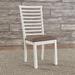 Brook Bay Textured White Carbon Gray Upholstered Ladder Back Side Chair (Set of 2)