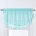 Elegance Sheer Fabric Rod Pocket Top Ascot Window Valance - 7.000 x 5.750 x 1.250