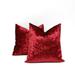 Glow's Avenue Square Velvet Solid Color Throw Pillow Cover Set of 2