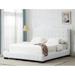 Safavieh Couture Vivaldi Tufted King Bed Upholstered/Polyester in White | 53 H x 83 W x 94.5 D in | Wayfair SFV4814A-Q-2BX
