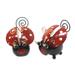 August Grove® Amelius Lady Bug Duo Decorative Accents Sculpture Metal in Black/Red | 2.8 H x 2.4 W x 3.1 D in | Wayfair