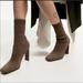 Zara Shoes | Nwot Zara High Heel Sock Style Ankle Boots In Cocoa Brown Bloggers Fav Size 6 | Color: Brown | Size: 6