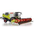 WIKING 077857 Claas Trion 720 Montana und Schneidwerk Convio 1080 inkl. Transportwagen, Modell-Mähdrescher, 1:32, Metall/Kunststoff, Ab 14 Jahre, Bewegliche Fahrwerkselemente