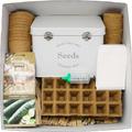 Seed Tin Box Gift Set Hamper For Gardeners Growers And New Starters Choice Of 3 Colours (French Grey)