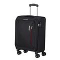 American Tourister Hyperspeed 4-Wheel Cabin Suitcase 55 cm, Black (Jet Black), Spinner S (55 cm - 37 L), Hand Luggage