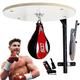 Speedball Platform Boxing Punching Dodge Striking Bag Stand & Swivel MMA Workout Training Heavy Duty Fitness Wall Mounted Hanging Speedbag With MMA Hand Wraps