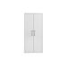 "Eiffel 73.43"" Garage Cabinet with 4 Adjustable Shelves in White Gloss - Manhattan Comfort 250BMC6"