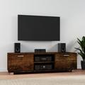 vidaXL TV Cabinet Smoked Oak 140x40.5x35 cm Engineered Wood