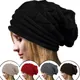 Bonnet tricoté pour femme bonnet ample surdimensionné chaud en laine pour la randonnée en plein