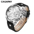 Cagarny – montre-bracelet classique pour hommes marque de luxe à Quartz étanche double Sports