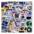 10/30/50pcs Vintage Téléphone CD Ruban Autocollants Cartoon Rétro Équipement Stickers Moto Valise