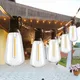 ST38 – guirlande lumineuse LED en plastique incassable ampoules étanches pour jardin Patio cour