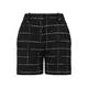 HUGO Damen Hatisi-1 Karierte Regular-Fit Shorts aus Tweed Schwarz 34