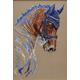 Wind Horse Bead Embroidery Kit, Horse Bead Work Embroidery Kit - Printed Embroidery Kit, Modern Bead Embroidery - Complete Kit