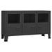 Black Metal and Glass Sideboard Industrial Garage Storage File Cabinet