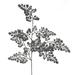 Glitter Smoke Maidenhair Spray Faux Plants And Trees - Gray