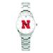 Unisex Silver Nebraska Huskers Stainless Steel Bracelet Wristwatch