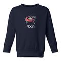 Toddler Navy Columbus Blue Jackets Personalized Pullover Sweatshirt