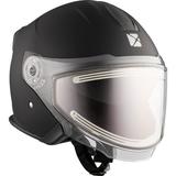CKX Razor Open Snowmobile Helmet Electric Double Lens Sun Visor Matte Black - X-Large 509145