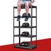 Rebrilliant Labryan 5-Tier Adjustable Metal Shelving Unit, Heavy Duty Shelving Utility Rack For Garage Basement Kitchen Steel in Black/Gray | Wayfair