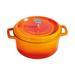 G.E.T. Energy-Efficient Non-Stick Cast Aluminum Round Dutch Oven w/ Lid Non Stick/Aluminum in Orange | 3.75 H x 8.25 W in | Wayfair CA-013-O/BK/CC