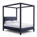 Tandem Arbor Lafayette Poster Bed Upholstered/Genuine Leather | 87 H x 62 W x 82 D in | Wayfair 115-11-FUL-22-ST-BV-BP
