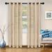 Willa Arlo™ Interiors Steinbeck Geometric Semi-Sheer Grommet Curtain Panels Polyester in White/Brown | 84 H in | Wayfair