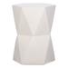 Corrigan Studio® Anno LG MATRIX HEX STOOL, WHITE 17X22"H Ceramic in Gray/White | 22 H x 17 W x 17 D in | Wayfair 8D4D7DB012964067899F9C48847D26F9