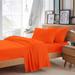 BedDecor - All Weather RV Camper Sheet Set (Orange|34 x75 |Drop Length-8 ) | 600 Thread Count Egyptian cotton | 1 Piece Fitted Sheet 1 Piece Flat Sheet & 2 Piece Pillow Cover