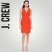 J. Crew Dresses | J Crew Nwot Orange Dress Size 2 Scallop Neck Sleeveless. Crepe Sheath Wrap Dress | Color: Orange | Size: 2