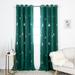 The Holiday Aisle® Harvind Silver Foil Print Winter Wonderland Blackout Thermal Grommet Curtains in Green/Blue | 96 H x 52 W in | Wayfair