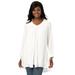 Plus Size Women's Flyaway V-Neck Tunic by Jessica London in White (Size 14 W) Long Shirt