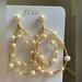 J. Crew Jewelry | J.Crew Semi-Precious Stone Statement Earrings | Color: Cream/Gold | Size: Os