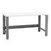 BenchPro 30 x 60 x 30 to 36 in. Adjustable Height Roosevelt Workbenches with Formica Laminate Top Gray & White