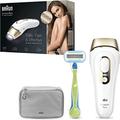 Braun IPL Silk-Expert Pro 5, At Home Hair Removal With Pouch And Venus Razor, Alternative For Laser Hair Removal, Gift For Women, White/Gold, PL5014