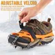 Chaussures antidérapantes en acier inoxydable Crampons de Traction pour la marche et la neige avec