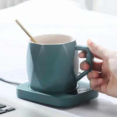 Tasse à café électrique sous-verres à température constante plaque chauffante pour lait Portable