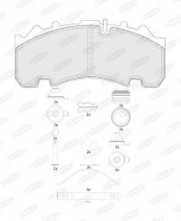 BERAL Bremsbelagsatz, Scheibenbremse BCV29263TK Universal mit Zubehör Image