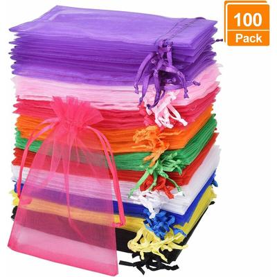 Groofoo - 100 pieces organza bags, organza gift bags 10x15 cm, jewelry bags | Organza bag | wedding
