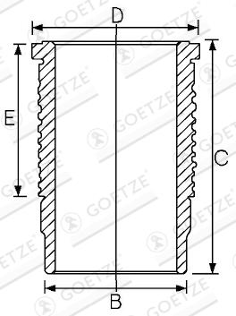 GOETZE ENGINE Zylinderlaufbuchse 14-670050-00 Universal 144,5mm Image