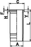 KOLBENSCHMIDT Zylinderlaufbuchse Universal 140mm 89439110 Image