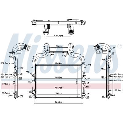NISSENS Ladeluftkühler Universal für DAF 2123370 1993568 1909450 96424 Image