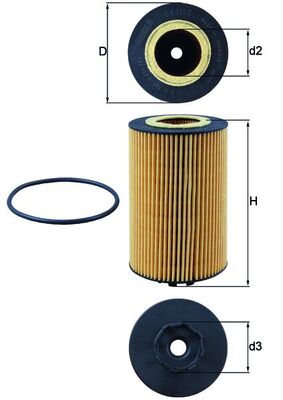 MAHLE Ölfilter Universal Ø89,0mm 89,0mm für MERCEDES-BENZ 9341840225 A9341840225 9341800009 OX 1140D Image