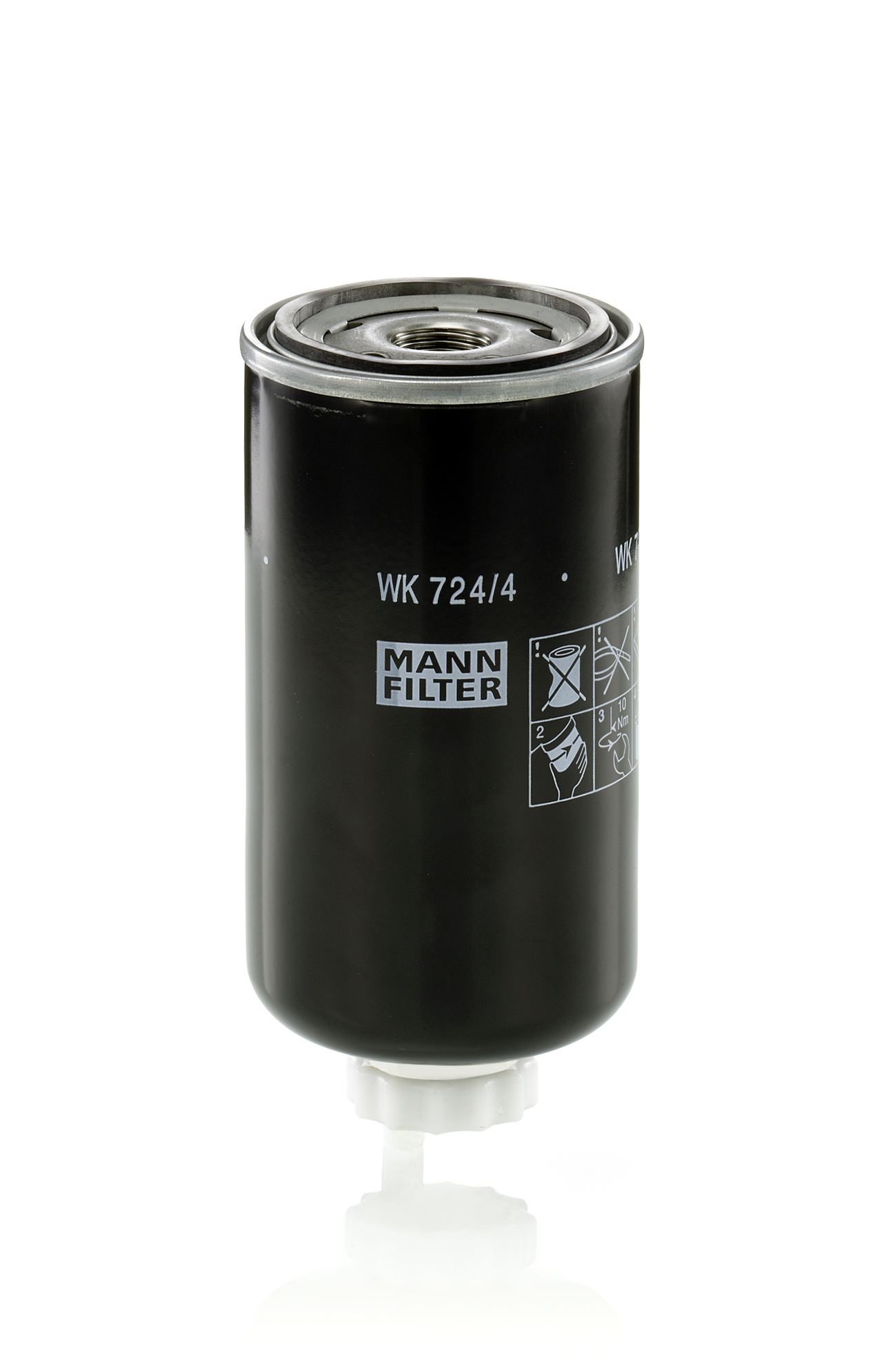 MANN-FILTER Kraftstofffilter WK 724/4 Universal 76mm für VOLVO 11713240 Image