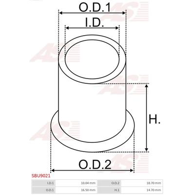 AS-PL Buchse, Starterwelle Universal SBU9021 Image